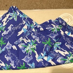 Blue Tropical Print MEN Shorts